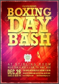 Hyacinth Presents Boxing Day Bash At Stirling Room